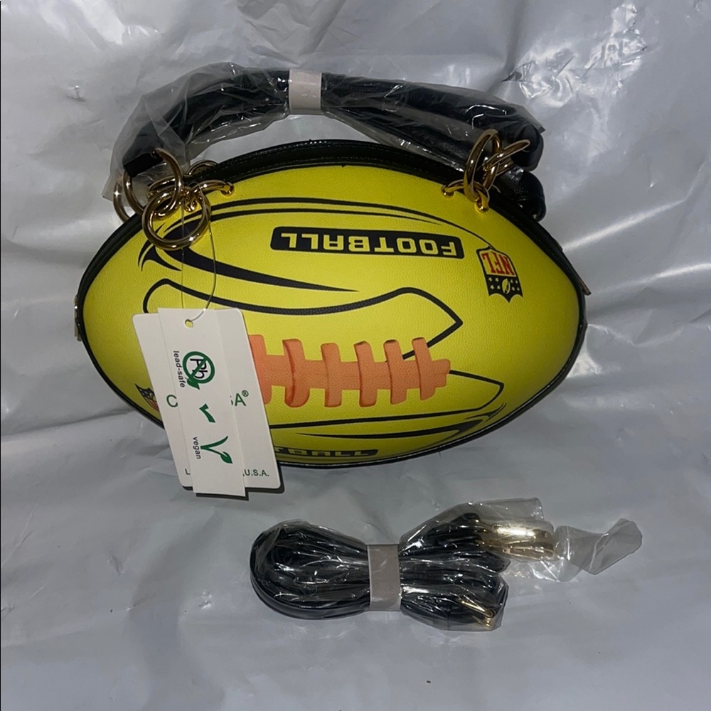 Yellow Football Crossbody Bag